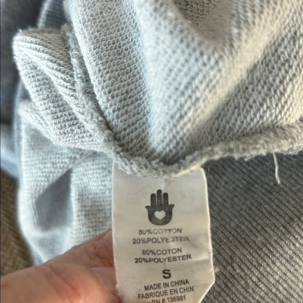 Spiritual Gangster Light Gray Heather Women's Zip-Up Hoodie Size Small - Picture 8 of 8